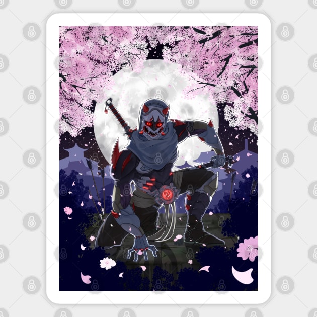 Oni Genji Magnet by Pastelideas